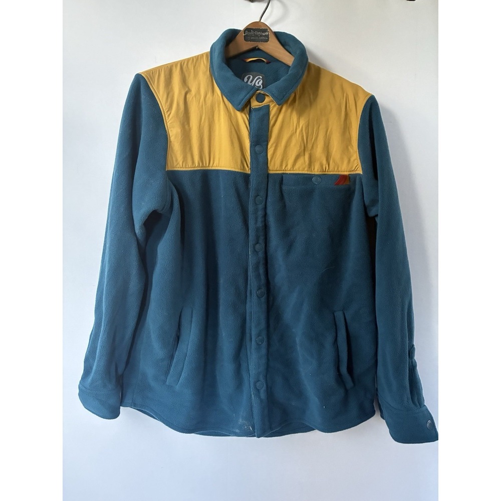Yo Colorado Nomad Fleece Snap Jacket Blue Yellow Shacket Size L